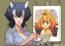 She Knows The Joy Of Painting Kemono Friends The Joy Of Painting Kemono Friends Anime