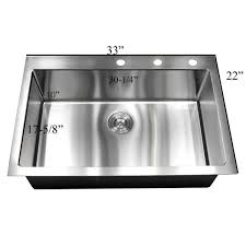 Check our selection of the best five stainless steel sinks, and how to pick the right one for you. Drop In Top Mount 16 Gauge Stainless Steel 33 In X 22 In X 10 In Single Bowl Kitchen Sink Rt3322 The Home Depot