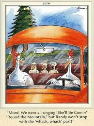 The Far Side She Ll Be Coming Round The Mountain Far Side Cartoons Gary Larson Cartoons The Far Side