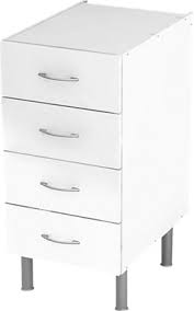 Pintar las puertas de los muebles con esmalte. Mueble Bajo Basic Blanco 4 Cajones Fabricado En Aglomerado 40 X 70 Cm Leroy Merlin