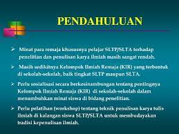 Contoh power point lomba karya tulis ilmiah. Ppt Pendahuluan Powerpoint Presentation Free Download Id 930225