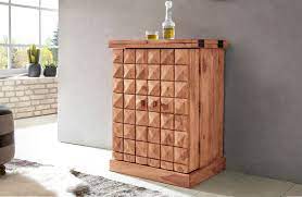 Wohnling hausbar massivholz akazie weinbar ausklappbar vitrine. Hausbar Akazie Massivholz Vitrine Ausklappbar Landhausstil Barschrank Weinbar Ebay