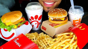 ASMR MCDONALD'S vs CHICK FIL A MUKBANG OREO MCFLURRY WAFFLE FRIES QUARTER  POUNDER WITH CHEESE JERRY