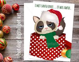 Cats are always up to something funny: Grumpy Cat Christmas Fabric