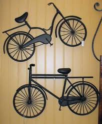 This bicycle art is triptych fine art print from one of our original ink drawing. Metal Bicycle Wall Art From Hobby Lobby Spray Painted Of Course Bicycle Wall Art Metal Wall Art
