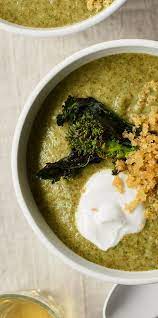 Creamy Broccoli Rabe Soup With Quinoa Andy Boy Recipe Raw Food Recipes Broccoli Rabe Crispy Quinoa