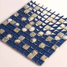 Shop our great selection of grey backsplash & save. Dark Blue Glass Mosaic Glossy Tile Resin Shell Gray Stone Backsplash