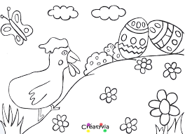 Prairie A Colorier Dessin Paques Colorier Dessin