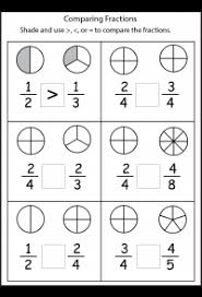 Comparing Fractions 4 Worksheets Free Printable