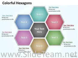 6 Steps Hexagonal Chart Powerpoint Diagram