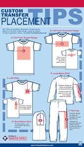 Tips For Design Image Placement When Customizing Apparel Custom Apparel Infographic Transferexpress Com Cricut Embroidery Designs Custom Clothes