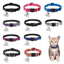 Nylon cat collars, leather cat collars, rolled leather cat collars, safety cat collars you can get them in different materials too: Breakaway Cat Collars With Personalized Id Tags Safety Quick Release For Kitten 4 99 Picclick