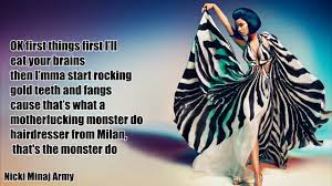 The song features rappers nicki minaj and rick ross and all four performers take on their haters in their rhymes. Nicki Minaj Monster Lyrics Youtube