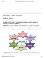Sarker (2005) in this research, the author examined the camel model for regulation and supervision of islamic banks by the central bank in bangladesh. Camels Rating System Pdf What Is Camels Rating Definition And Meaning Business Jargons Business Jargons Banking Camels Rating Camels Rating Definition Course Hero