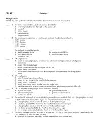 Practice Multiple Choice Genetics