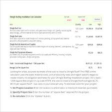 We continuously adjust the results of the calculator to reflect the most up to date pricing from local and regional roofing suppliers, as well as contractors. 10 Roofing Estimate Templates Pdf Doc Free Templates
