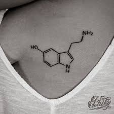 Serotonin Tattoo 02 Serotonin Tattoo Molecule Tattoo Chemical Tattoo