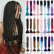 Braid hair extensions help add volume, length, and/or style to your hair. 24 Kanekalon Jumbo Braiding Hair Extensions Afro Twist Braids Ombre For Human T3 Ebay