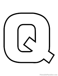 printable letter q outline print bubble letter q