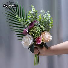 Current production time is 12 weeks!! Ins Style Artificial Flower Bouquet Set Monstera Plants Fake Rose Berry Leaf Flower Bouquet For Wedding Desk Home Decor Kw05 Wedding Bouquets Aliexpress