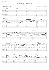 Ruth B Lost Boy Sheet Music Pdf Free Score Download
