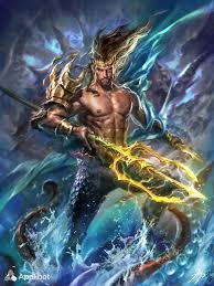 Artist Hyoung Taek Nam Aka Capsiongman81 Hyoungman Title Young Poseidon Adv Card Unknown Greek Mythology Art Mythology Art Mythological Creatures