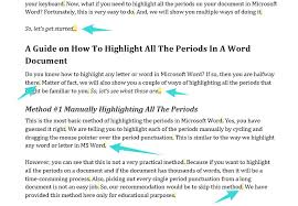 How do i get the. How To Highlight All The Periods In A Word Document