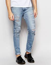 Cheap Monday Tight Slash Skinny Jeans Stretch Stonewash Extreme Rips At Asos Com Super Skinny Jeans Men Mens Distressed Skinny Jeans Ripped Jeans Men