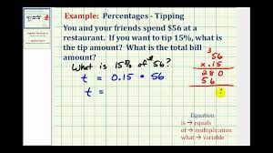 How to calculate 10% discount? Percent Application Tipping Youtube