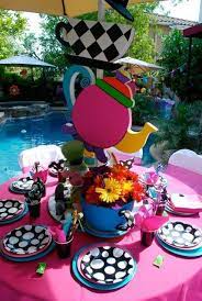 Alice In Wonderland Mad Hatter Tea Birthday Party Ideas Photo 6 Of 12 Mad Hatter Tea Party Alice In Wonderland Tea Party Alice In Wonderland Party