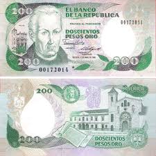 Billete Colombia 1985 1999 200 Pesos Billetes Colombianos Historia De La Moneda Billetes De Banco