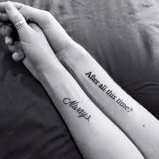 Check spelling or type a new query. Harry Potter Themed Couples Tattoo Always That S Pretty Awesome Total Commitment Too Lol Matching Couple Tattoos Cute Couple Tattoos Couple Tattoos