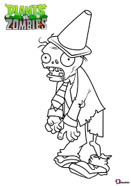 This incredible and very original \tower defense\ video game is still very played worldwide. Plants Vs Zombies Conehead Zombie Coloring Page Collection Of Cartoon Coloring Pages For Teenage Print Coloring Pages Cartoon Coloring Pages Plants Vs Zombies