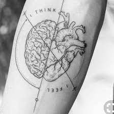 Heart And Brain Tattoo On The Right Forearm Brain Tattoo Geometric Tattoo Forearm Tattoos