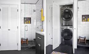The 'bath' side has a tub in one corner and a shower in the other. Small Bathroom Layout Ideas That Work This Old House