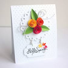 Card Hello Spring Idee Per Biglietti Di Compleanno Biglietti Di Auguri Fatti A Mano Biglietti Di Buon Compleanno
