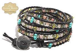 Have fun in tutorial on how to make leather bracelets with beads and make them in different colors! How To Make A Leather And Bead Wrap Bracelet