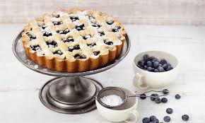 Mustikkapiirakka Ristikolla Recipe Food Rhubarb Recipes Pie Baking