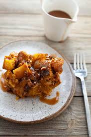 This quick pumpkin dessert is creamy, smooth and so satisfying! Slow Cooker Pumpkin Bread Pudding With Quick Caramel Sauce Kara Lydon