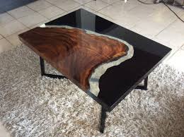 Coffee Table Cenizaro Wood And Black Resin Artist Konrad Sasso Costa Rica Wood Resin Table Wood Table Design Painting Wood Furniture