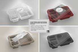 Download 01 Clear Container Packaging Mockups Bento Boxes Containers Bento Box Packaging Mockup
