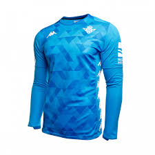 Camiseta confeccionada en microfibra con elastano que brinda al jugador mejor movimiento mas pegada al cuerpo. Camiseta Kappa Real Betis Balompie Primera Equipacion Portero 2019 2020 Azul Futbol Emotion