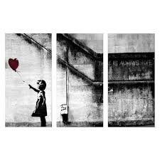 Find banksy balloon from a vast selection of paintings. Banksy Girl With Balloon Triptych Gallery Wrapped Canvas Wall Art On Sale Overstock 10899028