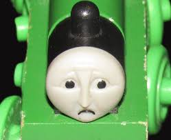 Wooden Railway Sad Henry Thomas Friends Come Out Sad Face Henry Engine  Tender Wooden