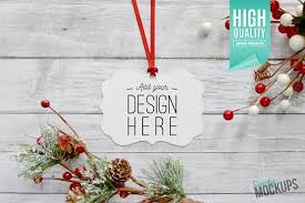 Benelux Ornament Mockup 1 Sided White Christmas Ornaments Ornament Template Holiday