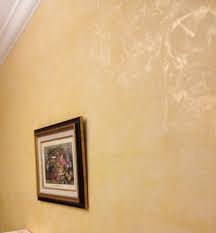Yellow Venetian Plaster With Golden Wax I Did This 7 Years Ago Still Looking Good Polished Plaster Venetian Plaster Plaster