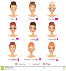 Highlight Contour And Blush For Different Female Face Shape