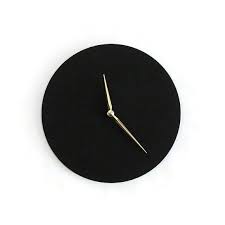 Black And Gold Wall Clock Minimalist Wall Clock Reclaimed Wood Decor Housewarming Gift Personalized Clock Large Wall Clock Modern Black Wall Clock Wall Clock Modern