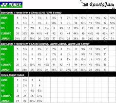 yonex shoe size chart www bedowntowndaytona com