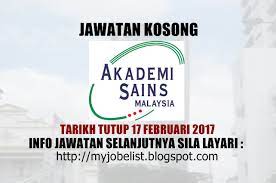 Maktab rendah sains mara atau lebih dikenali sebagai mrsm adalah sebuah seloah berasrama penuh yang dikelolakan oleh pihak majlis amanah rakyat (mara). Jawatan Kosong Akademi Sains Malaysia Asm 17 Februari 2017 Iklan Kerjaya Jawatan Kosong Terkini Sektor Kerajaan Dan Swasta